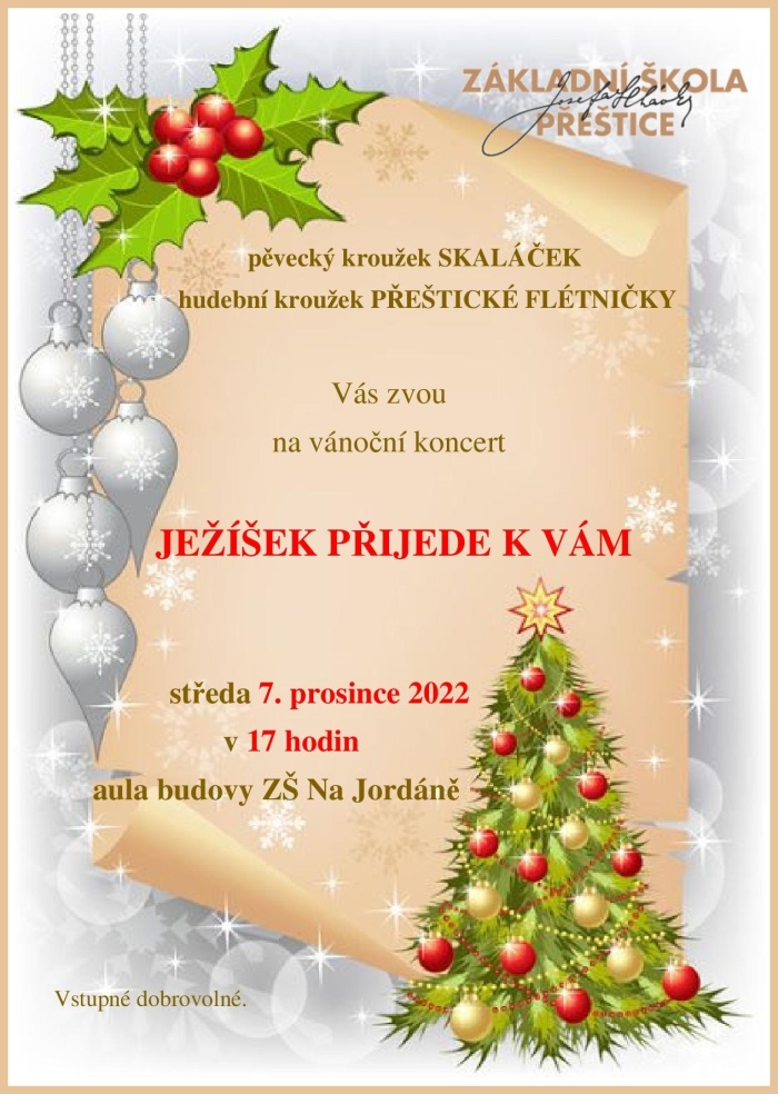 Vánoční koncert - Skaláček a Přeštické flétničky